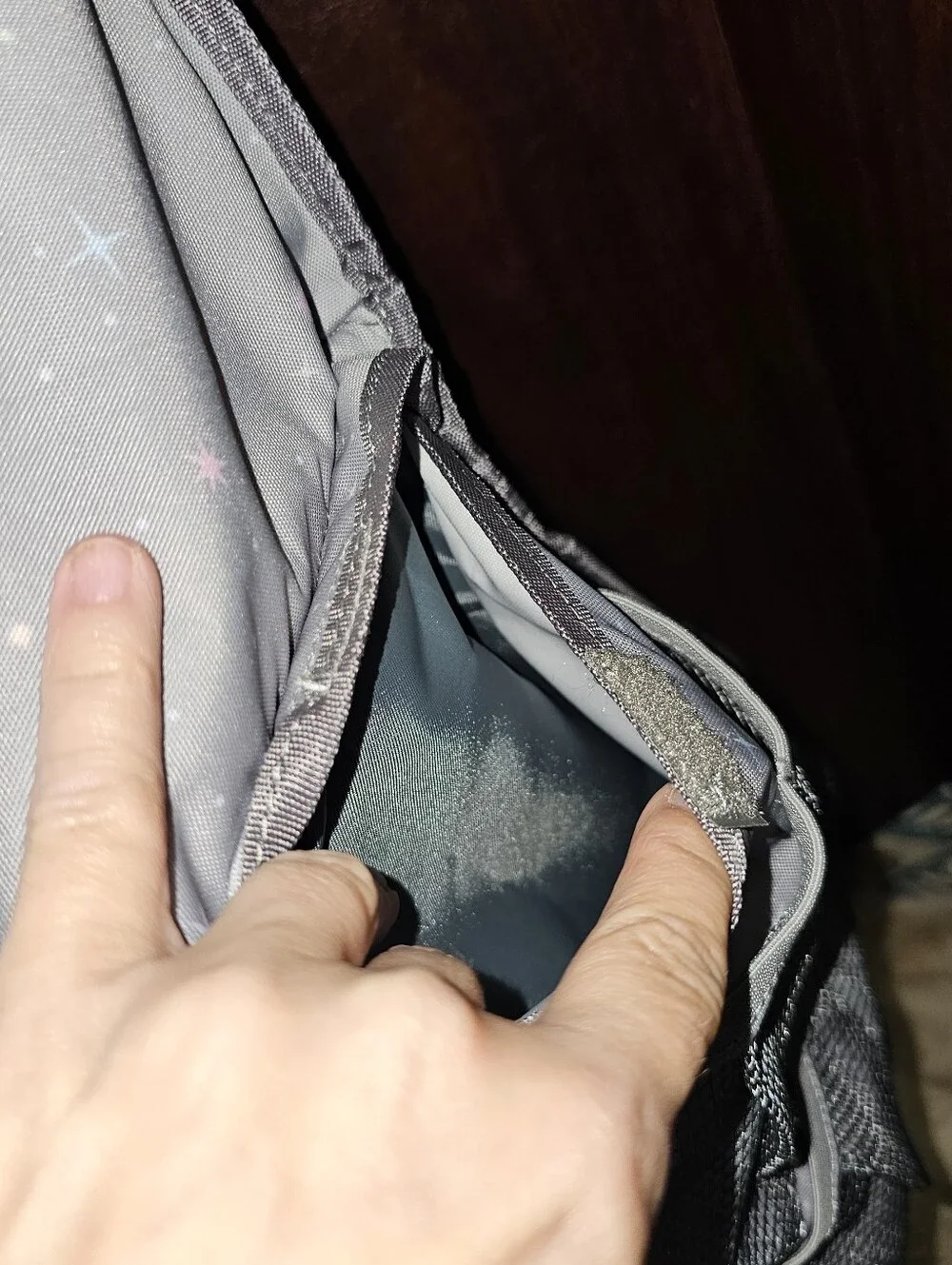 NWT Matein Diaper Bag Grey Galaxy Stars